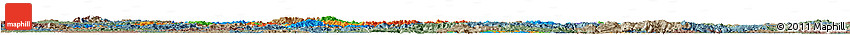 Political Horizon Map of Shaanxi, semi-desaturated