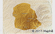 Physical 3D Map of Huanglong, lighten