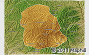 Physical 3D Map of Huanglong, satellite outside