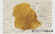 Physical 3D Map of Huanglong, shaded relief outside