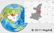 Physical Location Map of Huanglong, highlighted country, highlighted parent region