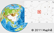 Physical Location Map of Huanglong, highlighted country