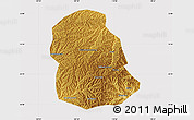 Physical Map of Huanglong, cropped outside