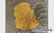Physical Map of Huanglong, darken, semi-desaturated