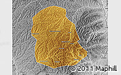 Physical Map of Huanglong, desaturated