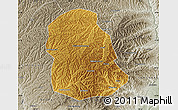 Physical Map of Huanglong, semi-desaturated