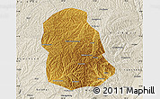 Physical Map of Huanglong, shaded relief outside