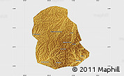 Physical Map of Huanglong, single color outside