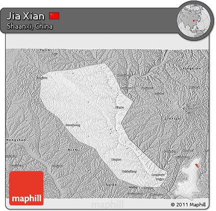 Gray 3D Map of Jia Xian