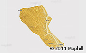 Physical 3D Map of Jia Xian, cropped outside