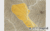 Physical 3D Map of Jia Xian, semi-desaturated