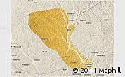 Physical 3D Map of Jia Xian, shaded relief outside