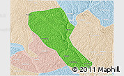Political 3D Map of Jia Xian, lighten
