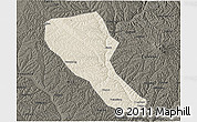Shaded Relief 3D Map of Jia Xian, darken