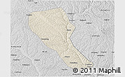 Shaded Relief 3D Map of Jia Xian, desaturated