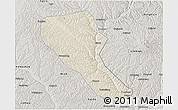 Shaded Relief 3D Map of Jia Xian, semi-desaturated