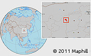 Gray Location Map of Jia Xian