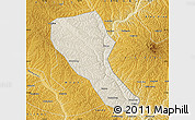 Shaded Relief Map of Jia Xian, physical outside