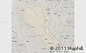 Shaded Relief Map of Jia Xian, semi-desaturated