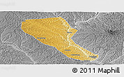 Physical Panoramic Map of Jia Xian, desaturated