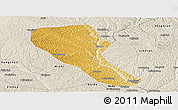 Physical Panoramic Map of Jia Xian, shaded relief outside