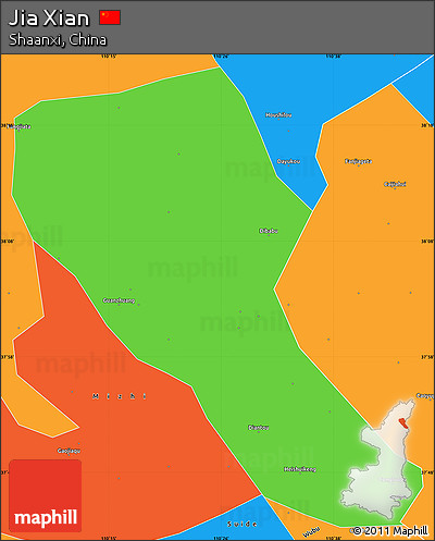 Political Simple Map of Jia Xian