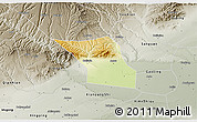 Physical 3D Map of Jingyang, semi-desaturated