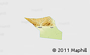 Physical 3D Map of Jingyang, single color outside