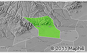 Political 3D Map of Jingyang, desaturated