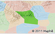 Political 3D Map of Jingyang, lighten