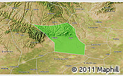 Political 3D Map of Jingyang, satellite outside