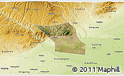 Satellite 3D Map of Jingyang, physical outside