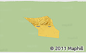 Savanna Style 3D Map of Jingyang, single color outside