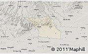 Shaded Relief 3D Map of Jingyang, semi-desaturated