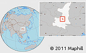 Gray Location Map of Jingyang, highlighted parent region