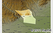 Physical Map of Jingyang, darken