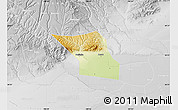 Physical Map of Jingyang, lighten, desaturated