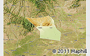 Physical Map of Jingyang, satellite outside