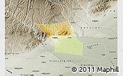 Physical Map of Jingyang, semi-desaturated