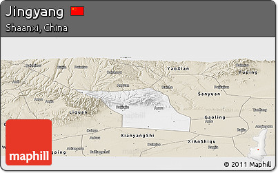 Classic Style Panoramic Map of Jingyang