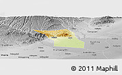 Physical Panoramic Map of Jingyang, desaturated