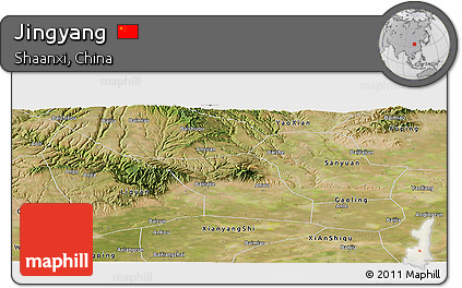 Satellite Panoramic Map of Jingyang