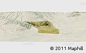 Satellite Panoramic Map of Jingyang, lighten