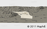 Shaded Relief Panoramic Map of Jingyang, darken