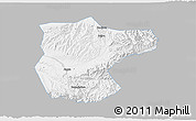 Gray 3D Map of Lantian, single color outside