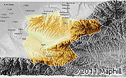 Physical 3D Map of Lantian, desaturated
