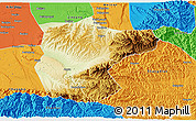 Physical 3D Map of Lantian, political outside