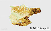 Physical 3D Map of Lantian, single color outside