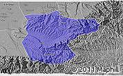Political 3D Map of Lantian, desaturated