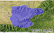 Political 3D Map of Lantian, satellite outside